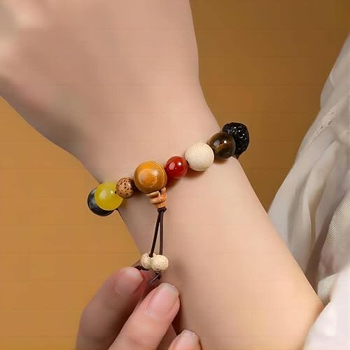 Miniatura 6 de 19 Seeds Multi Treasures Bodhi Luck Bracelet Handmade Colorful Beaded Bracelets for Meditation and Yoga Practices - Gifts for Women Men Boys Girls