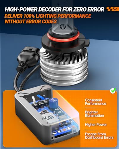 Image of SEALIGHT 9005 Bulbs, 70,000LM 11X Brightness, HB3 9005 6500K Cool White LED Bulbs, IP68 Waterproof 60000Hrs Lifespan, No Flickering, 2Mins Installation, 2 Pack