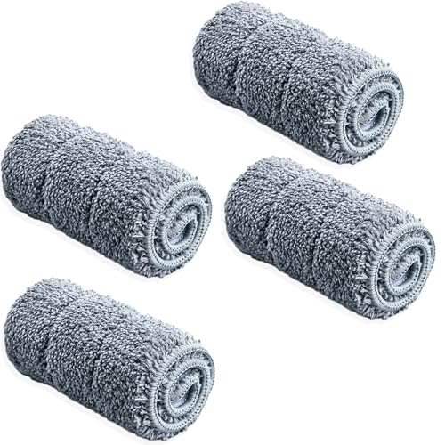 Image of MinuteToCleanIt Flat Mop for Floor Cleaning with Built in Spray | Floor Cleaner Magic Mop for Glass, Wall, Tile and Home | Wet & Dry Use | 360 Rotation (Refill Pack of - 4)