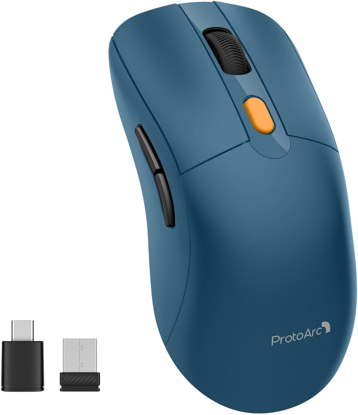 ProtoArcWireless Mouse Jiggler, USB C Mouse EM15 Type C Wireless Jiggler Mouse Rechargeable Portable Slim Mouse Mover for Laptop, MacBook, PC, ipad, Tablet, Computer-Blue