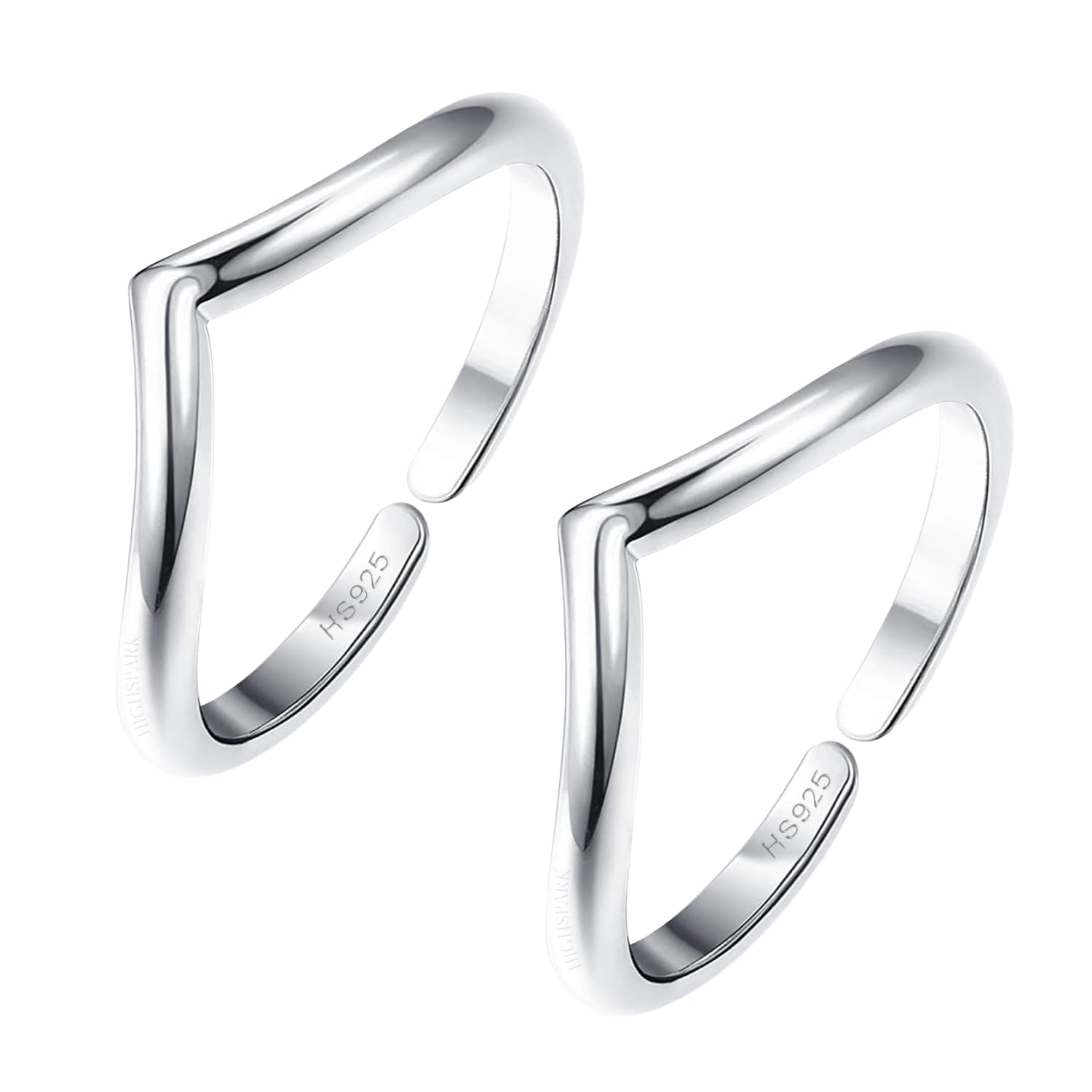 Silver Toe Rings for Women | 92.5 Sterling Silver Hypoallergenic Adjustable Toe Rings | Minimal & Elegant - Lovely Gift