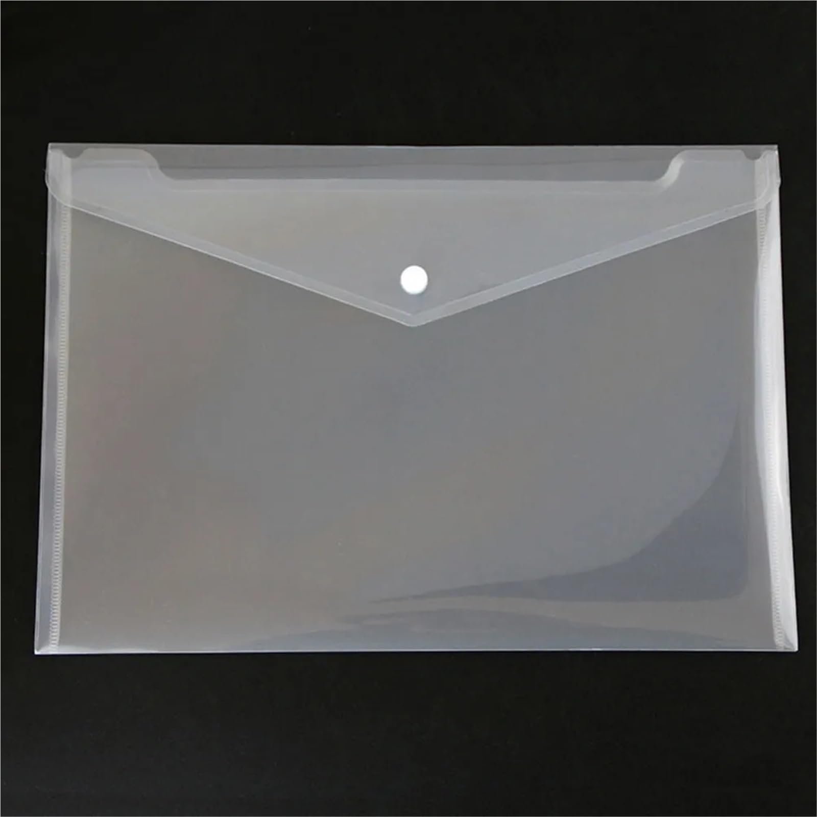 Lot de 10 pochettes en plastique transparent A4 avec bouton pression pour le rangement de fichiers et le rangement de documents de bureau