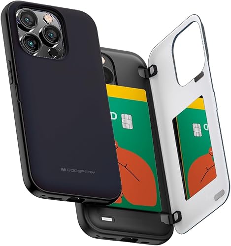 Miniatura 84 de GOOSPERY Parachoques magnético para puerta compatible con iPhone 15, funda con tarjetero, cartera con cierre magnético automático, protector
