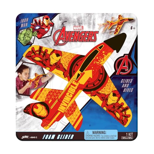 JA-RU Marvel Foam Glider Toy (1 Iron Man Glider) 6840-1C