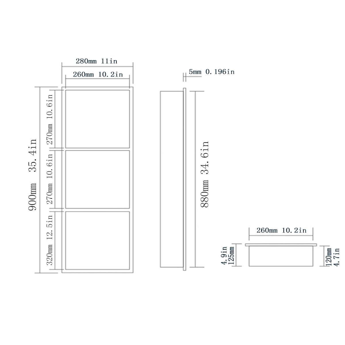 Niche de Douche Encastrée en Acier Inoxydable 304, Alcôve Encastrée, Étanche, Rangement Facile pour Rénovations de Salle de Bains, Durable et Léger.,d'or
