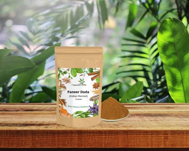 Miniatura 2 de Cuajo indio a base de hierbas ayurvédicas  Paneer Doda Powder  Paneer ka Phool  Withania Coagulans (polvo 200gm7 oz)