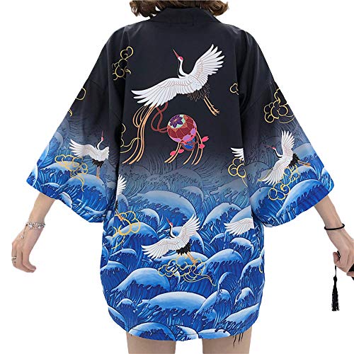ZooBoo Women's Japanese Kimono Cardigan Harajuku Ancient Style Cardigan Pajamas Jacket Coat - One Size4