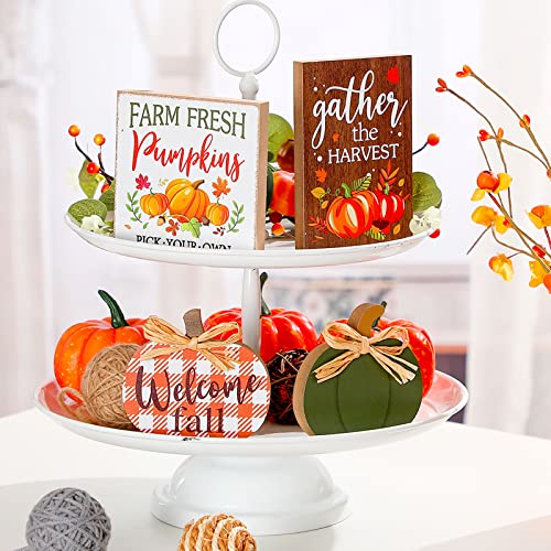 4-Piece-Plaid-Pumpkin-Welcome-Tabletop-Signs-Harvest-Tray-Decor-Farm-Fresh-Table-Signs-Freestanding-Wooden-Fall-Decor-for-Thanksgiving-Farmhouse-Home-Table-Shelf 4 Piece Plaid Pumpkin Welcome Tabletop Signs Harvest Tray Decor Farm Fresh Table Signs Freestanding Wooden Fall Decor for Thanksgiving Farmhouse Home Table Shelf