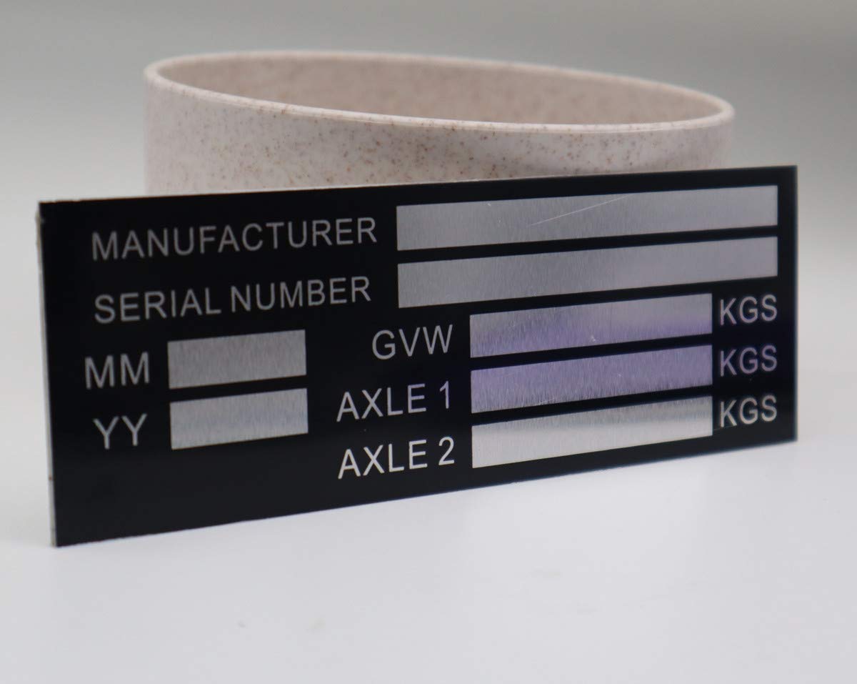 VIN Serial ID TAG Plate Data Blank CAR Truck HOT Rod Equipment Trailer (140mm x 50mm)