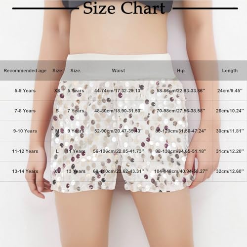 Girls Sparkly Sequin Shorts Kid Cute Shiny Polka Dot Dance Outfits Metallic Glitter Performance Party Hot Short Pants3