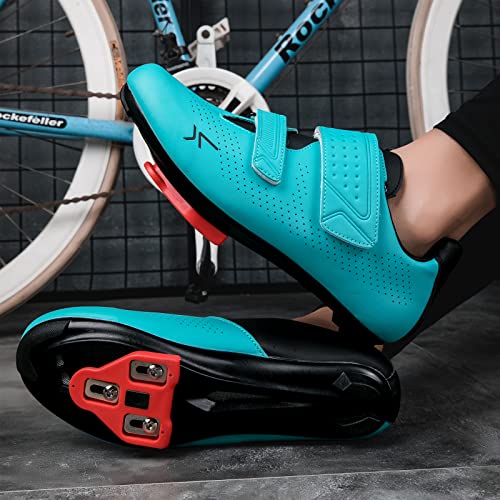 Image of Mens Womens Cycling Shoes Compatible with Peloton Road Bike Riding Bicycle Pre-Installed Delta Cleats