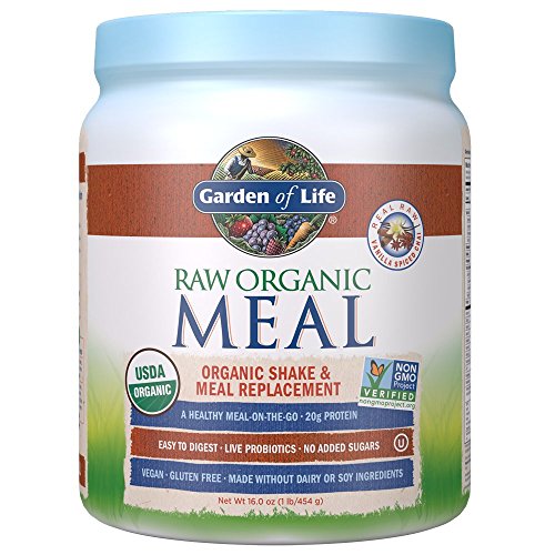 Garden of Life Raw Organic Meal Replacement Powder - Vanilla Chai, 14 Servings, 20g Plant Based Protein Powder, Superfoods, Greens, Vitamins Minerals Probiotics, All-in-One Meal Replacement Shake