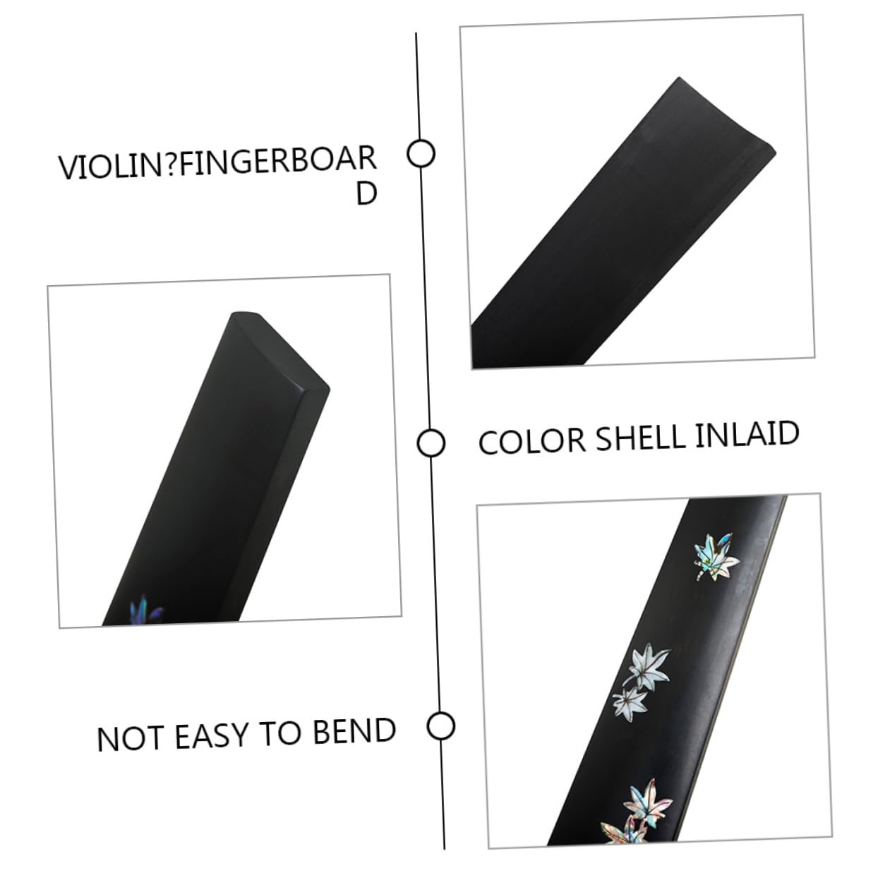 VICASKY Violin Fingerboard Aus Hochwertigem Ebenholz Mit Präziser Passform Idealer Ersatz Für Violinen Installieren Langlebig Und Stabil Perfektes Zubehör Für Musiker