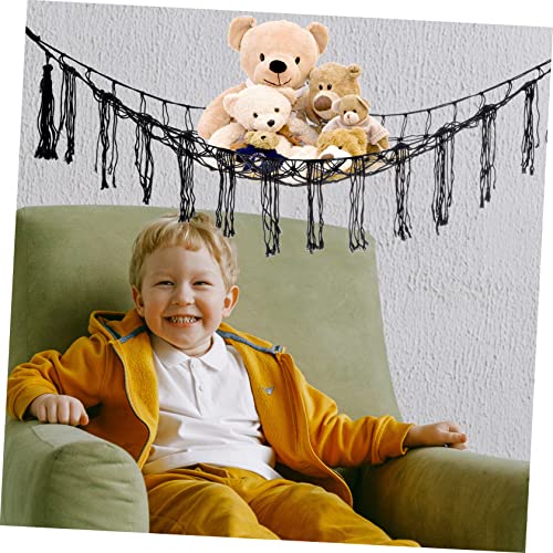 ibasenice Rede De Brinquedos Para Crianças Rede De Tecido Rede De Bicho De Pelúcia Rede De Brinquedo