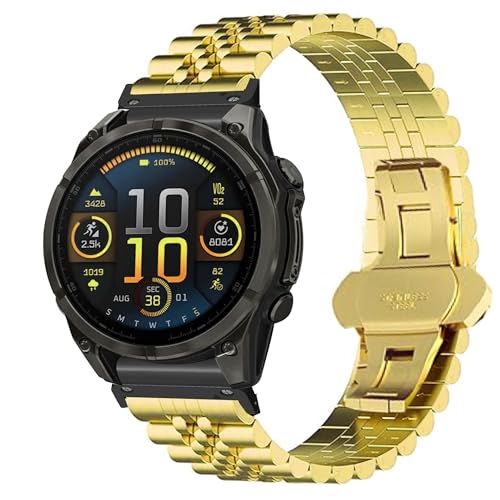Garmin Fenix 8 51mm�o���h�A20mm�A22mm�A26mm QuickFit �\���b�h�X�e�����X�X�`�[�����^���o���h �o�^�t���C�܂肽���ݎ��N���X�v�����N�u���X���b�g Enduro�AFenix�ATactix�ADescent�AInstinct