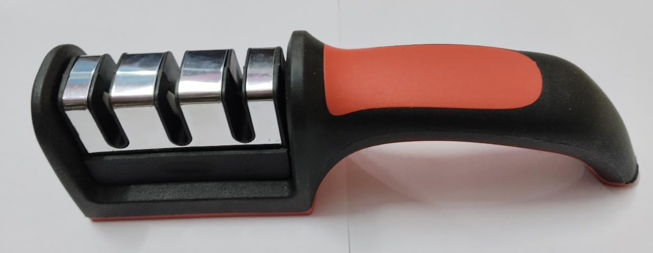 Knife Sharpener Tool | 3 Stage Knife Sharpener for Kitchen | Knives Sharpening Tool for Steel Knives - 1Pc