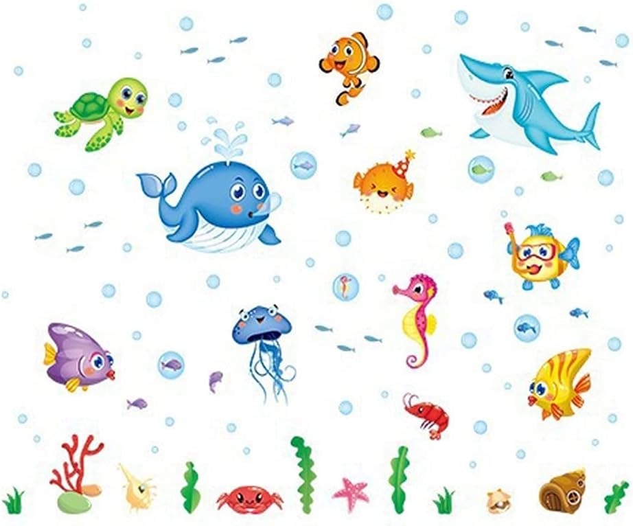 Vinilo Pared Pegatinas de pared Animales Linquillas de pared Decoraciones Maradas marinas Decoraciones de pared for dormitorio Sala de estar Sofá telón de fondo TELEVISOR pared Vinilos Decorativos