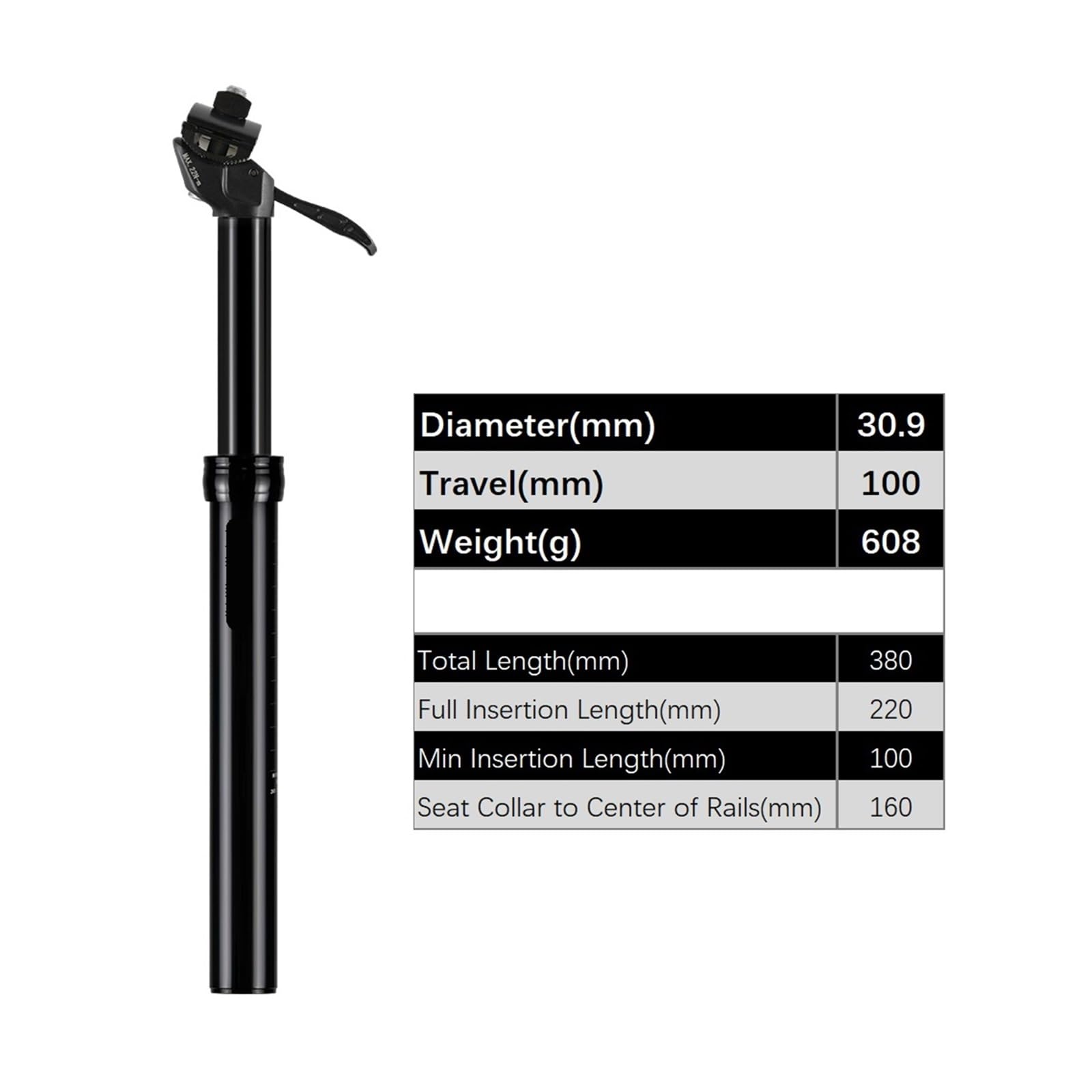 Tige de Selle Compte-Gouttes à Commande Manuelle SP25A, pièces vélo Route