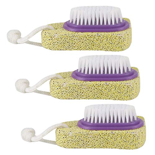SUPVOX 3pcs Double Sided Pumice Stone With Foot Brush Foot File Pumice Exfoliator Stone Callus Remover For Dead Skin