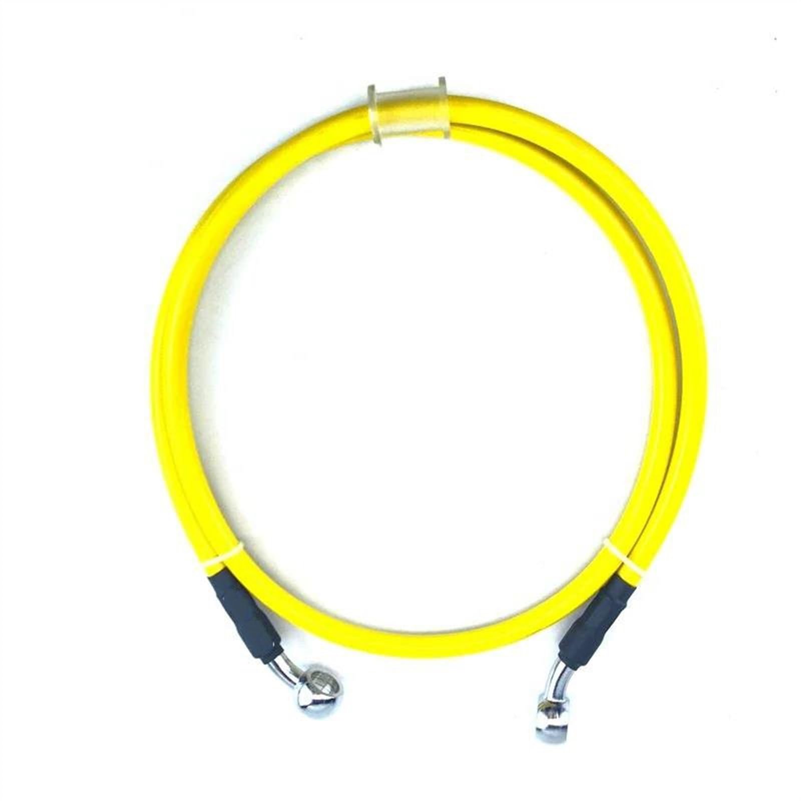 Ksxzw Yellow Motorbike Part Universal 800Mm Motorcycle Hydraulic Brake Hose Line Cable 28 Degrees Dia 10Mm Pipe Braided Oil(Yellow)