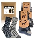 FORVEVO 4 Paar Alpaka Socken Herren Damen,Warme Wollsocken,Thermo Wintersocken mit Alpakawolle,...