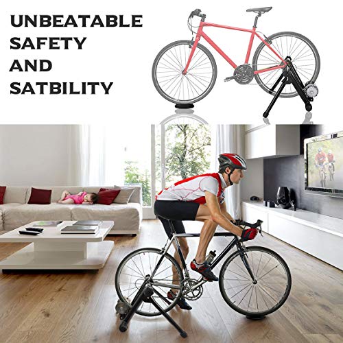 Popsport Fluid Bike Trainer Stand 330LBS Indoor Bicycle Trainer 750W Flowing Resistance Indoor Bike Trainer Exercise Stand for Indoor Riding Training and Exercise (Fluid Bike Trainer Stand) - Thumbnail 7