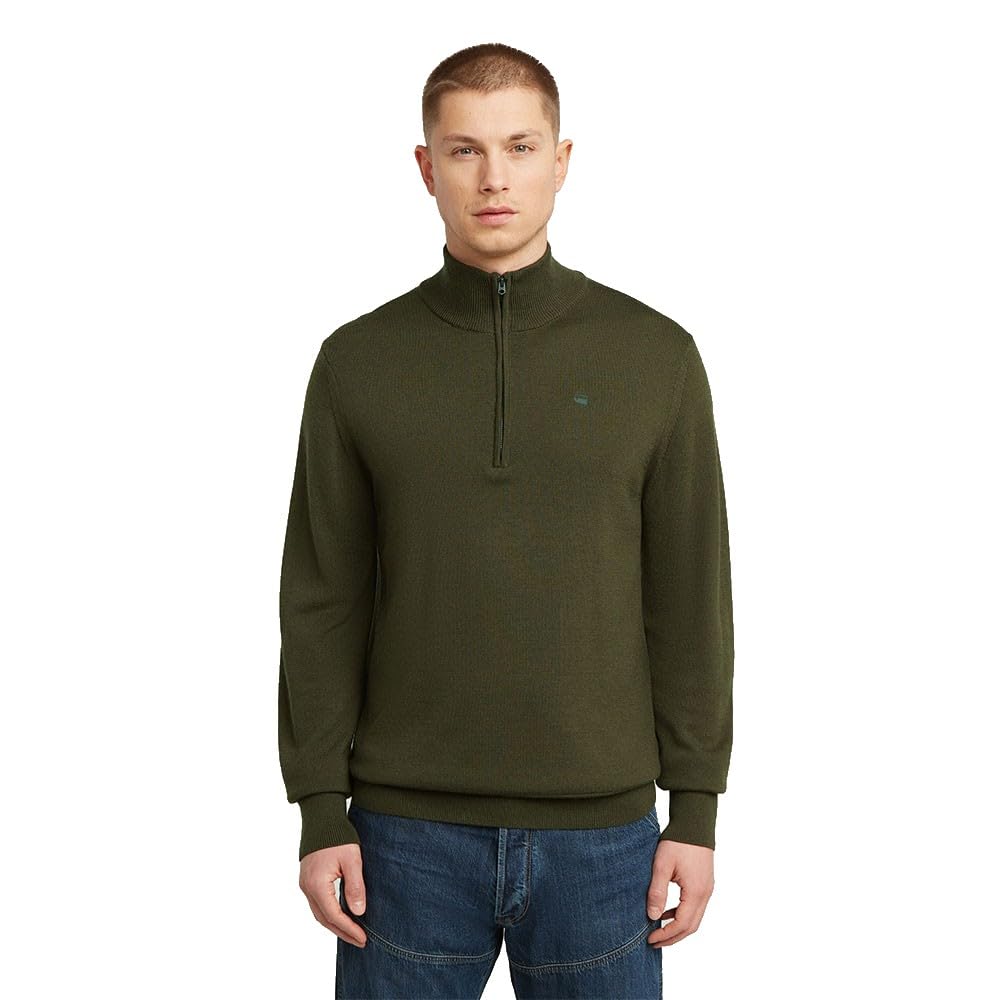 G-Star Herren Premium Core Half Zip Knit Sweater