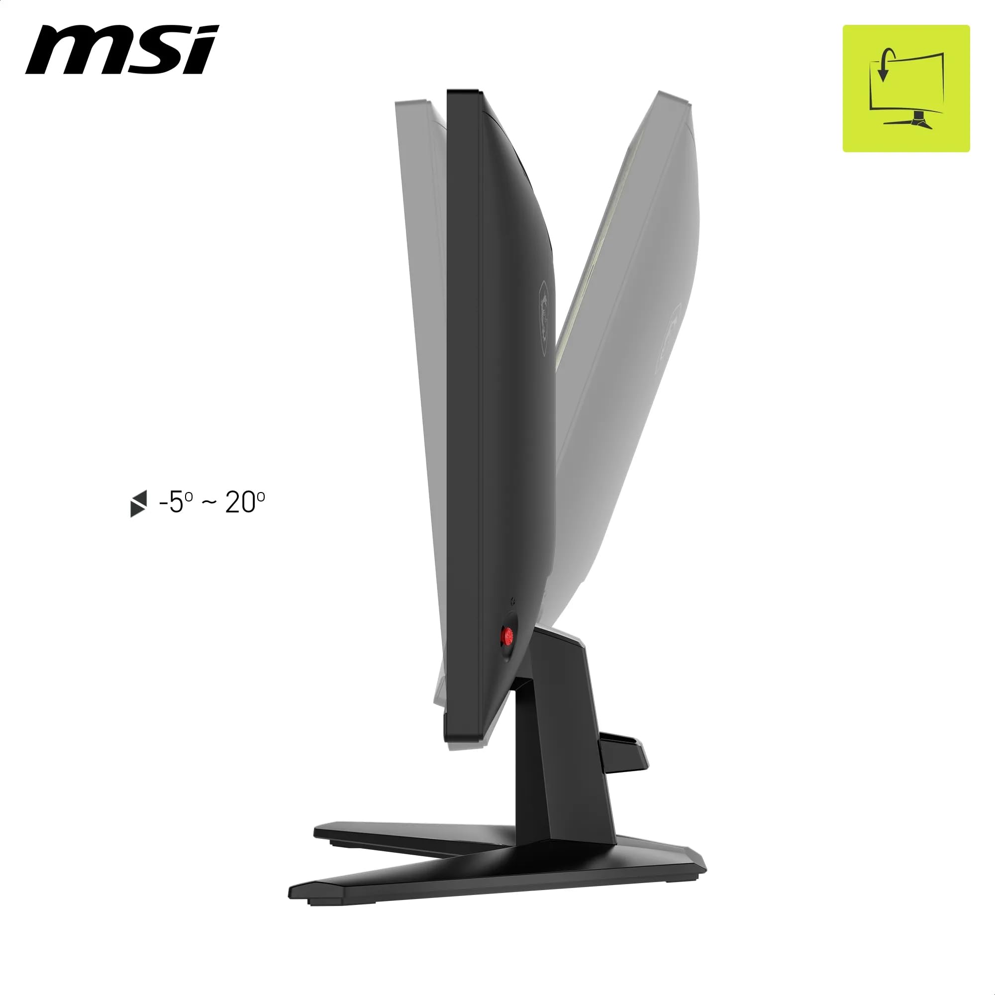 MSI MAG 245F X24 24-calowy monitor gamingowy, 1920 x 1080 FHD, szybki IPS, 240 Hz, 0,5 ms, gotowy do HDR, AMD FreeSync Premium, pielęgnacja oczu, AI vision, HDMI 2.0b, DP 1.2a, bez ramki, uchwyt Vesa