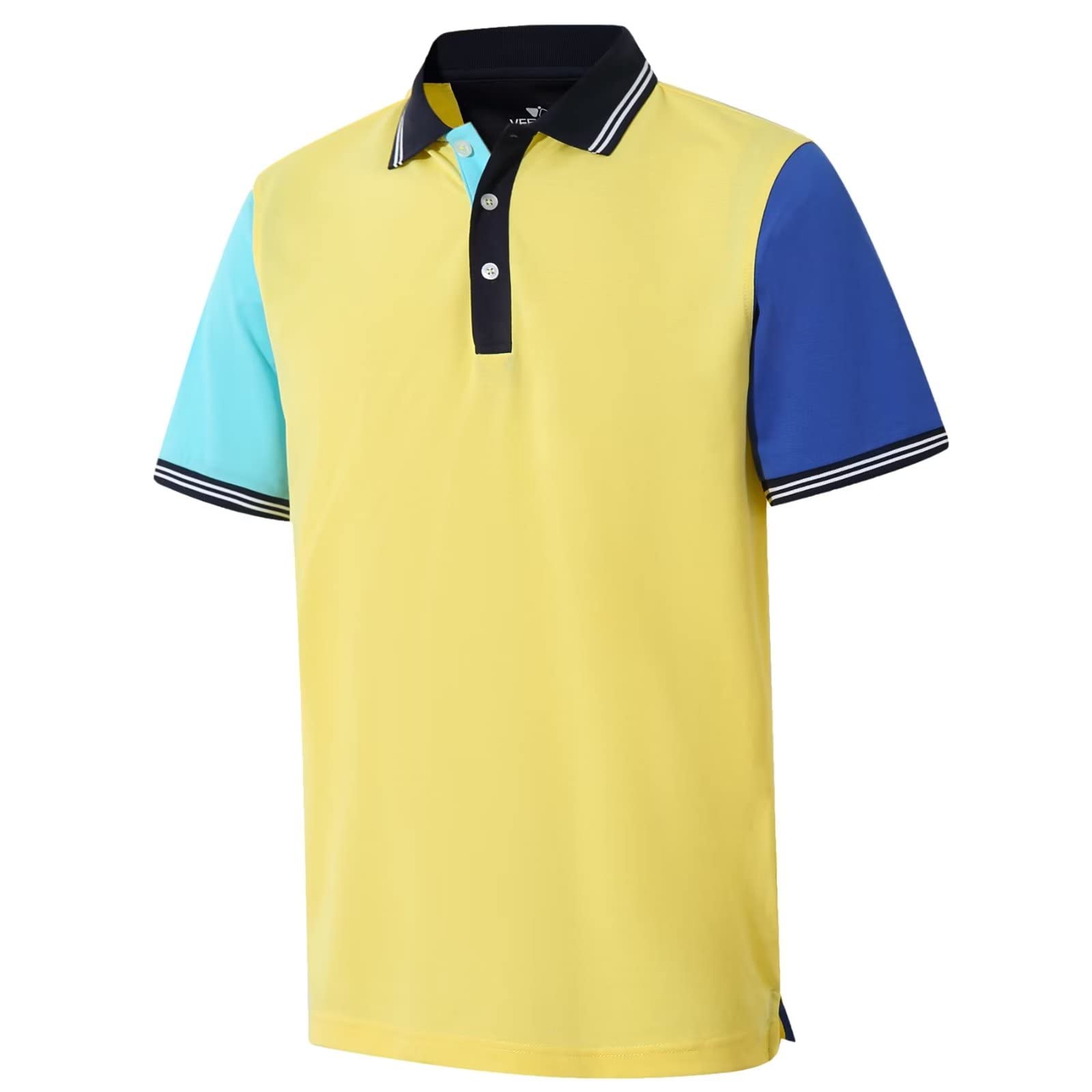 Photo 1 of **NEW, OPENED FOR INSPECTION**
VEBOON Polo Shirts Short Sleeve - LARGE  Yellow Multi