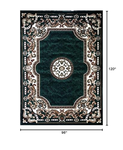Tapete tradicional Kingdom Hunter verde oscuro 8x10 pies miniatura 3
