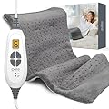Pure Enrichment PureRelief XL Heating Pad - 12" x 24" Electric Heating Pad for Back Pain & Cramps, 6 Heat Settings, FSA/HSA Eligible, Soft Machine Wash Fabric, Auto-Off & Moist Heat (Charcoal Gray)