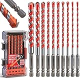 SEDY 10-Piece Masonry Drill Bit Set, 6-I...