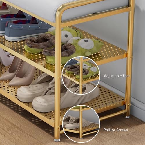 Meuble à chaussures d'entrée avec coussin de siège intégré
