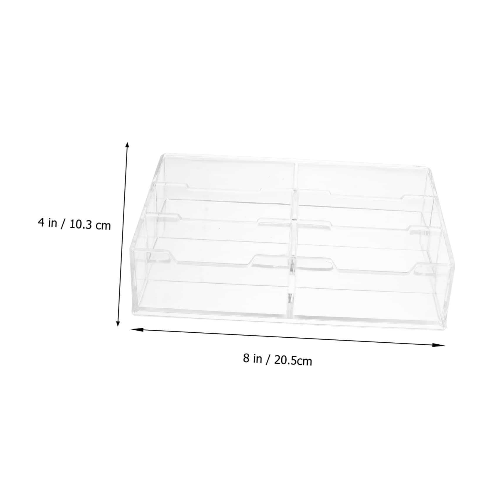 HONMEET 1 PC Transparent Acrylic Storage Case Compartment Multipurpose Storage Box for Desk Organization Office Supplies and Tea Bag Container