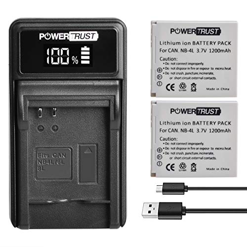Batterie NB-4L et chargeur USB LED pour Canon IXUS 130 100 80 et plus