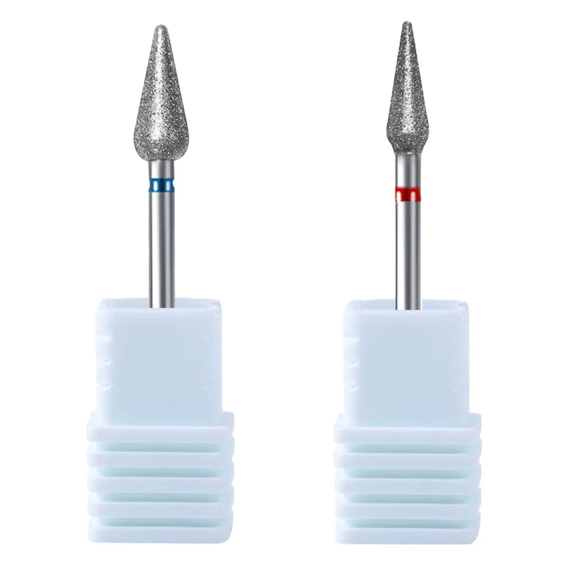 Punta per Fresa Unghie Universale 3/32'' in Carburo di Tungsteno, Grana Fine (F), per Rimozione Cuticole e Nail Art Professionale, con Custodia Trasparente