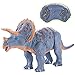 Liberty Imports Dino Planet Remote Control RC Walking Dinosaur Toy with Shaking Head, Light Up Eyes and Sounds (Triceratops)