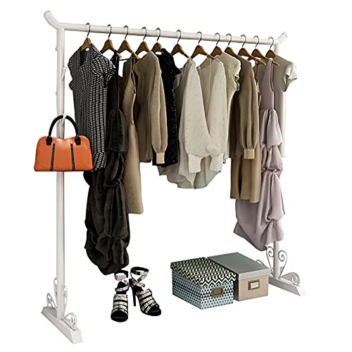 HJYPZJ Perchero Burro,Perchero de un solo poste de pie,Estante de secado para balcón de dormitorio y sala de estar con gancho para ramas de árbol/White / 120x40x150cm Cover