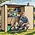 DWVO 51 cuft Outdoor Storage Shed with 2 Shelves, Weatherproof Vertical Tool Shed with Floor & Lockable Doors, Sturdy Double-Wall Plastic Cabinet for Garbage Cans and Garden Equipment (Brown)
