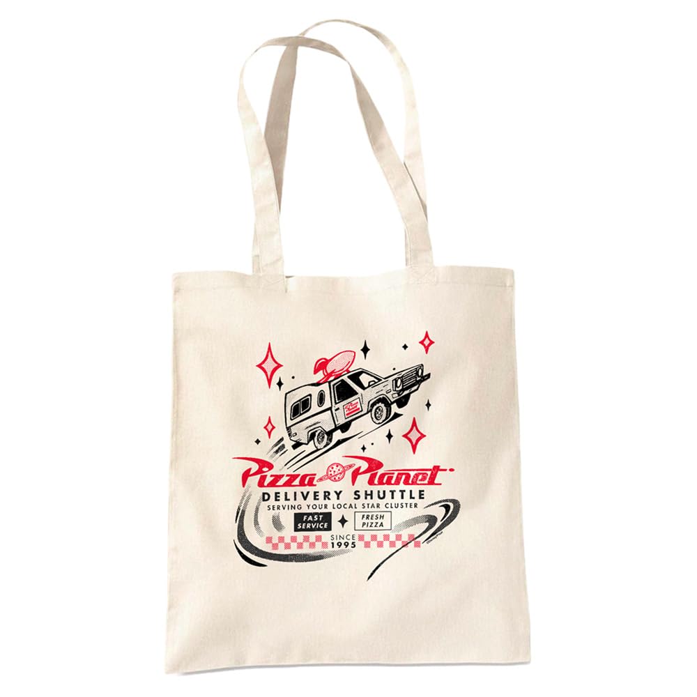 Disney Toy Story Pizza Planet Delivery Grocery Travel Reusable Tote Bag, Natural