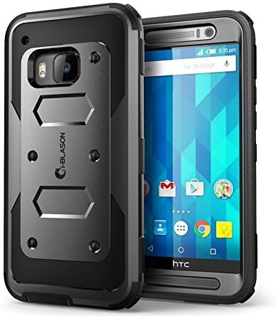 HTC One M9 Case, Armorbox i-Blason HTC One Hima M9 built in Screen Protector Full body Heavy Duty Protection Shock Reduction Bumper Corner (Black)