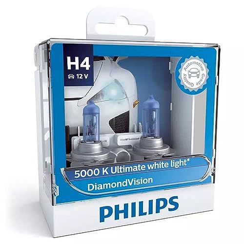 Philips Diamond Vision H4 5000K Car Bulbs