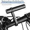 Mesee Rallonge de Guidon pour Vélo, Support Extension de Guidon de en Alliage Aluminium Support de pour Montage de Lumière GPS Téléphone Compteur de Vitesse sur Vélo - Noir #1