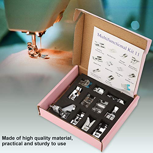 Set profesional de 11 pies prensatelas para máquina de coser miniatura 5