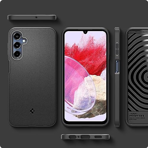 Spigen Essential Sand Blast for Samsung Galaxy M34 5G Case, Galaxy M34 5G Back Cover (2023) - TPU｜Matte Black