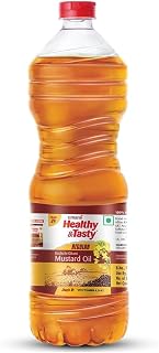 Emami Healthy and Tasty Kachchi Ghani Mustard Oil Regular, 825 G Pet Bottle