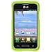 LG Optimus Fuel L34C Green Rubberized Plastic Cover Snap On Hard Rugged Gel Case Cell Phone Shield Protector Shell from [Accessory Library]