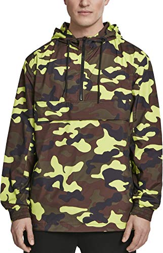 Preisvergleich Produktbild Urban Classics Herren Camo Pull Over Windbreaker Jacke, frozenyellow, L