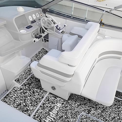 Image of Hjdeck Boat Flooring EVA Foam Boat Decking Marine Carpet Boat Foam Flooring Sheet Non Slip Self-Adhesive Marine Flooring for Fishing Boat Kayak Yacht RV Swimming Pool Golf Cart 94.5 inchx23.6 inch
