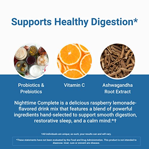 ACTIVATEDYOU Nighttime Complete Daily Wellness Drink for Smoother Digestion and a Calm Mind, Ashwagandha for Sleep Support, Raspberry Lemonade Flavor, 30 Servings - Image 5